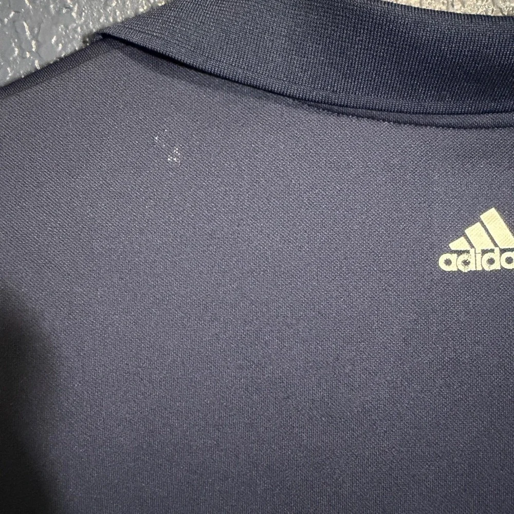 Adidas Golf Polo Shirt Men's Large Navy Blue Performance Short Sleeve WSPA Logo‎